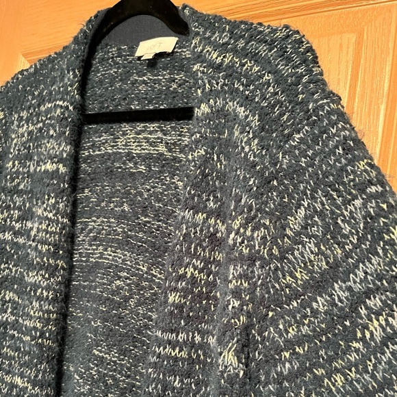 Loft Blue Marled Flecked Open Cardigan Sweater - Picture 8 of 10